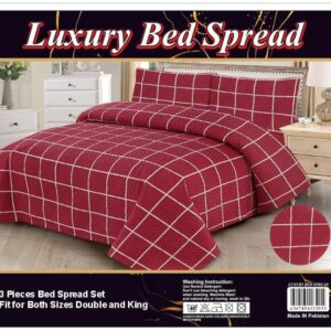 Crimson Check Bedsheet Set