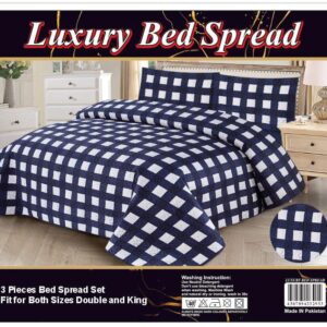 Indigo Squares Bedsheet Set