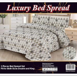 Taupe Triangles Bedsheet Set